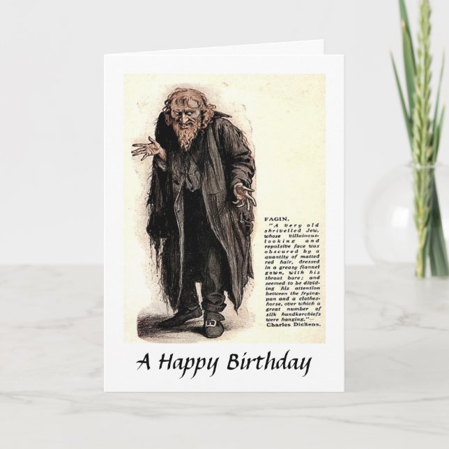 Tarjeta de cumpleaños - Fagin de "Oliver Twist" (Anverso)