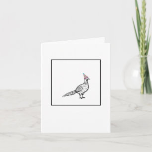 Tarjeta de cumpleaños, faisán de cumpleaños, tarje