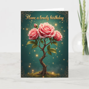 Tarjeta de cumpleaños Fantasía Floral