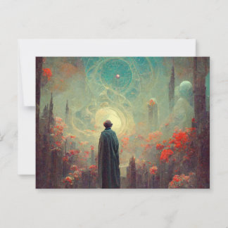 Tarjeta de cumpleaños fantástica belleza mística