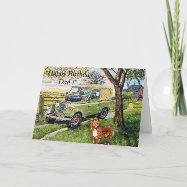 Tarjeta de cumpleaños "FARM" para papá (Anverso)
