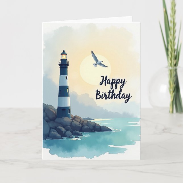 Tarjeta de cumpleaños Faro (Anverso)