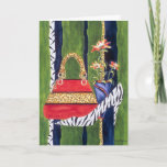 Tarjeta de cumpleaños Fashionista Girlfriend<br><div class="desc">¡Una tarjeta de cumpleaños divertida para tu novia de moda! Diseño con bolso de estampado de leopardo y bombas de estampado de cebra creadas por el artista de acuarela Chris Ambrose. ¡El texto se puede personalizar!</div>