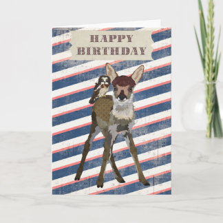 Tarjeta de cumpleaños FAWN y OWL