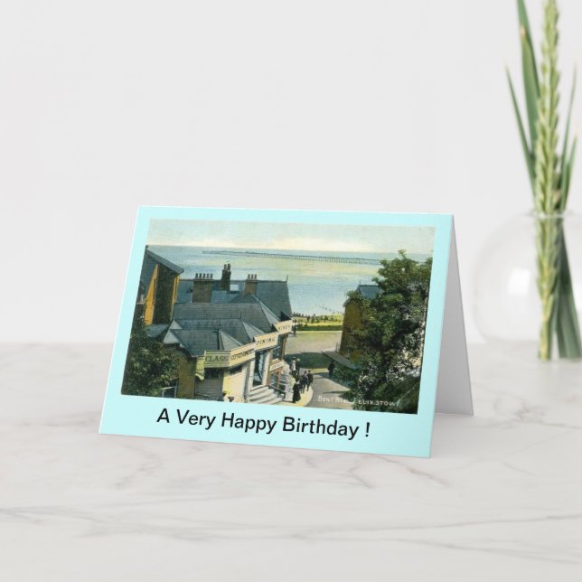 Tarjeta de cumpleaños - Felixstowe, Suffolk (Anverso)