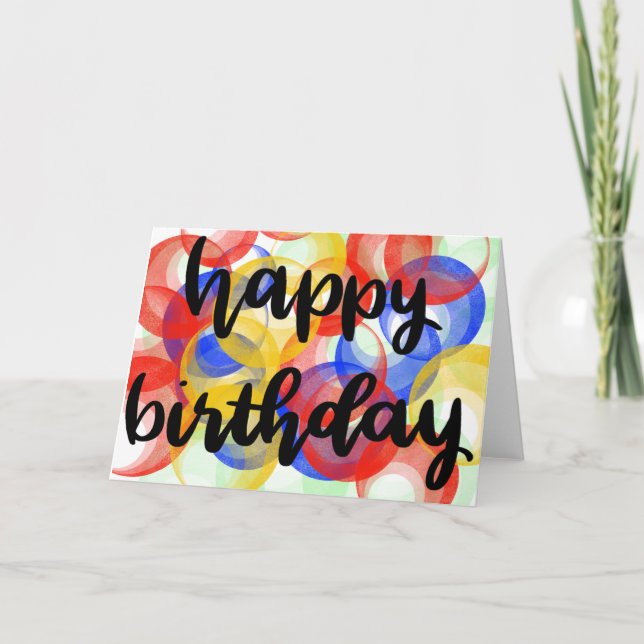 Tarjeta de cumpleaños feliz (Anverso)