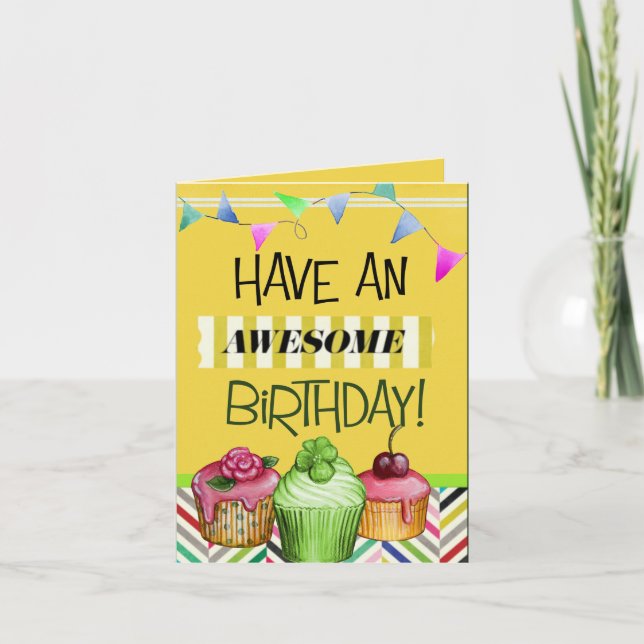 Tarjeta de cumpleaños feliz (Anverso)