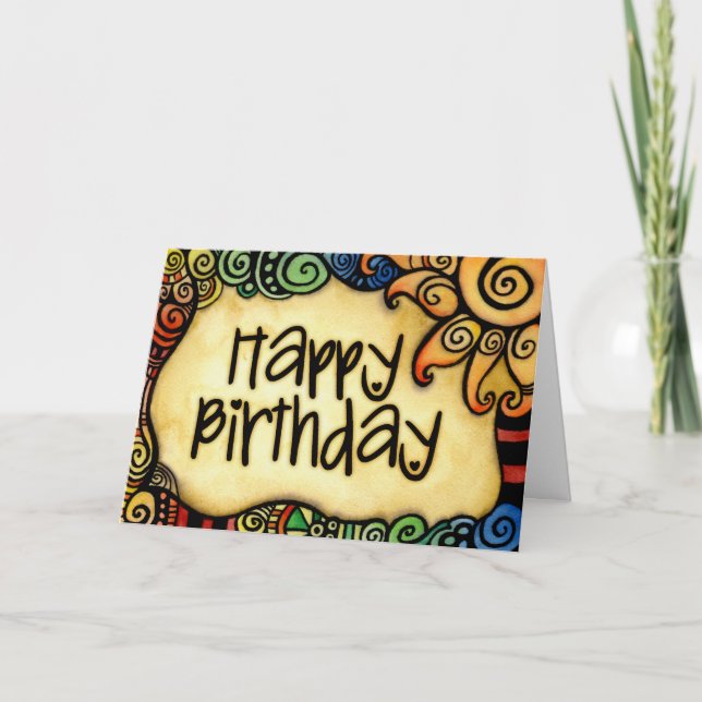 Tarjeta de cumpleaños feliz (Anverso)