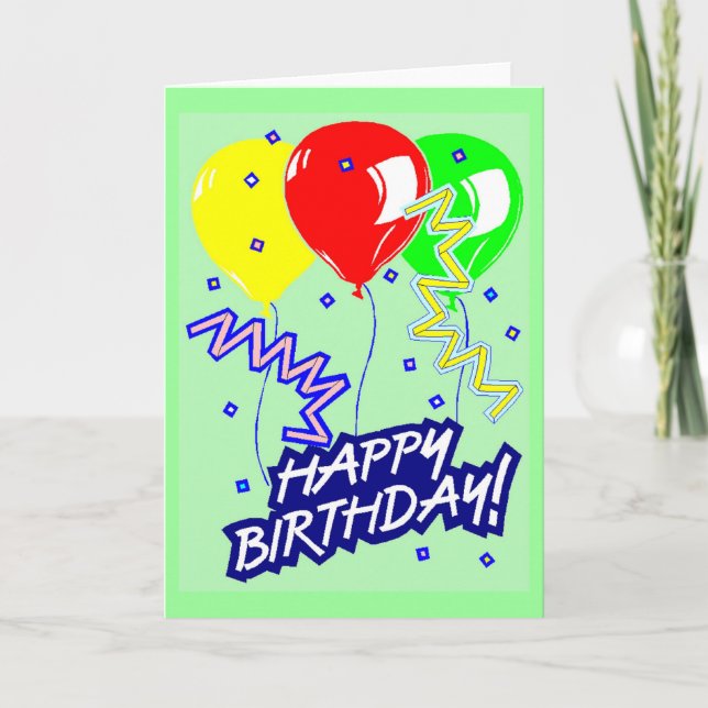 Tarjeta de cumpleaños feliz (Anverso)
