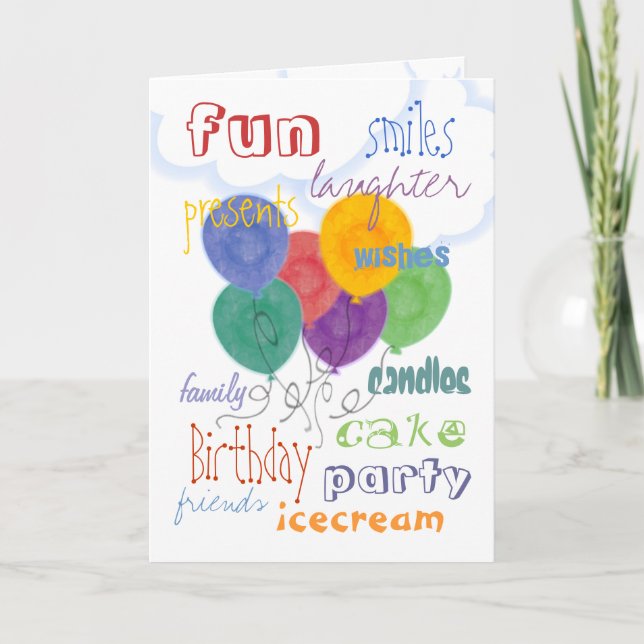 Tarjeta de cumpleaños feliz (Anverso)