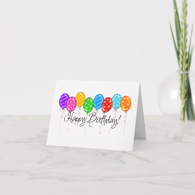 Tarjeta de cumpleaños feliz (Anverso)