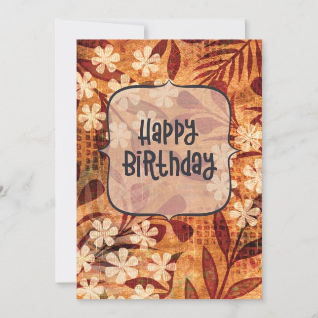 Tarjeta de cumpleaños feliz (Anverso)