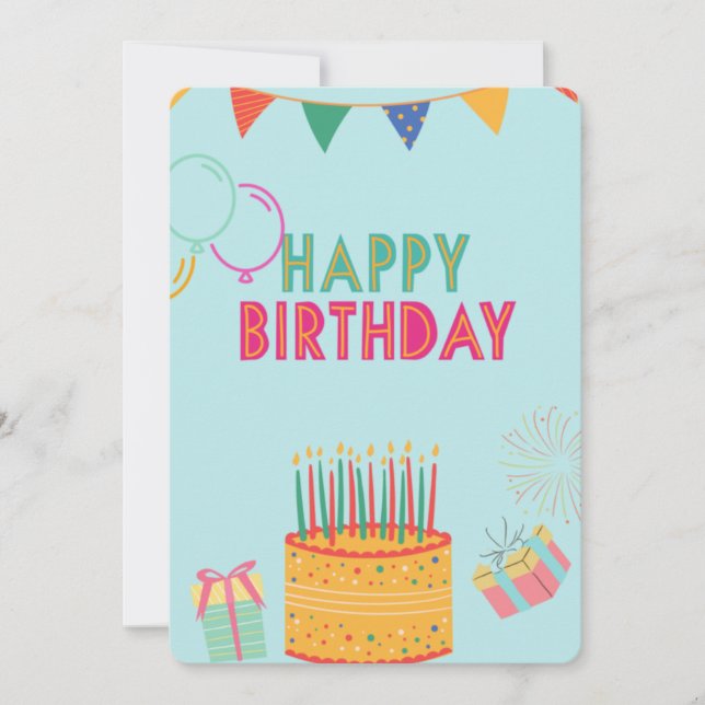 Tarjeta de cumpleaños feliz (Anverso)