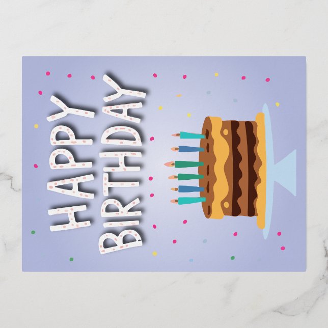 Tarjeta de cumpleaños feliz (Anverso)