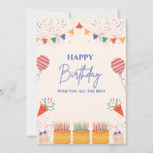 TARJETA DE CUMPLEAÑOS FELIZ