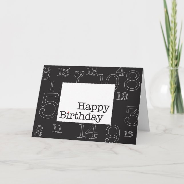 Tarjeta de cumpleaños feliz (Anverso)