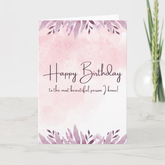 Tarjeta de cumpleaños feliz (Anverso)