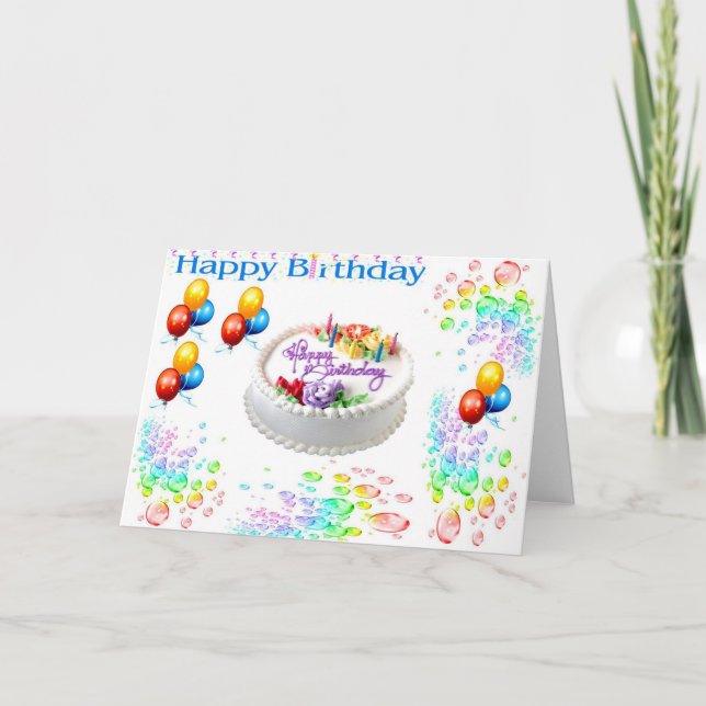 Tarjeta de cumpleaños feliz (Anverso)