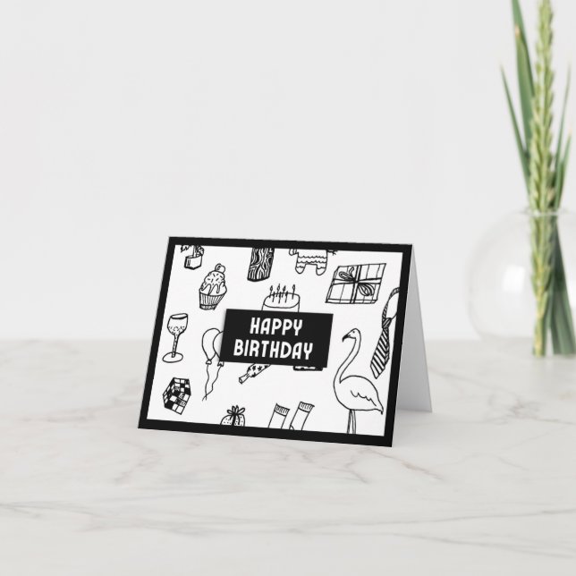 Tarjeta de cumpleaños feliz (Anverso)
