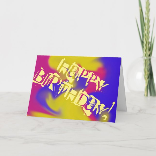 Tarjeta de cumpleaños feliz (Anverso)