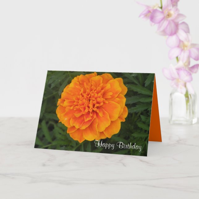 Tarjeta de cumpleaños feliz (Orquídea)