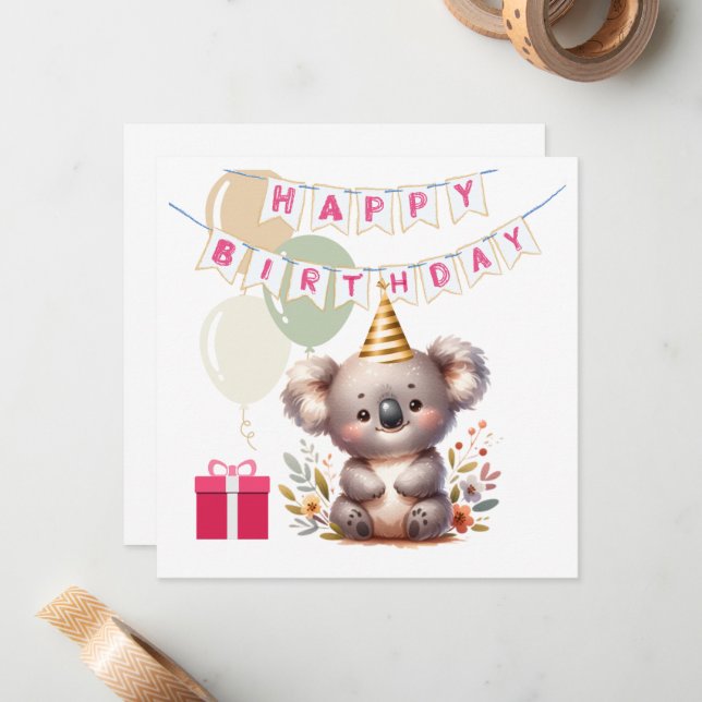 Tarjeta de cumpleaños feliz (Anverso/Reverso In Situ)