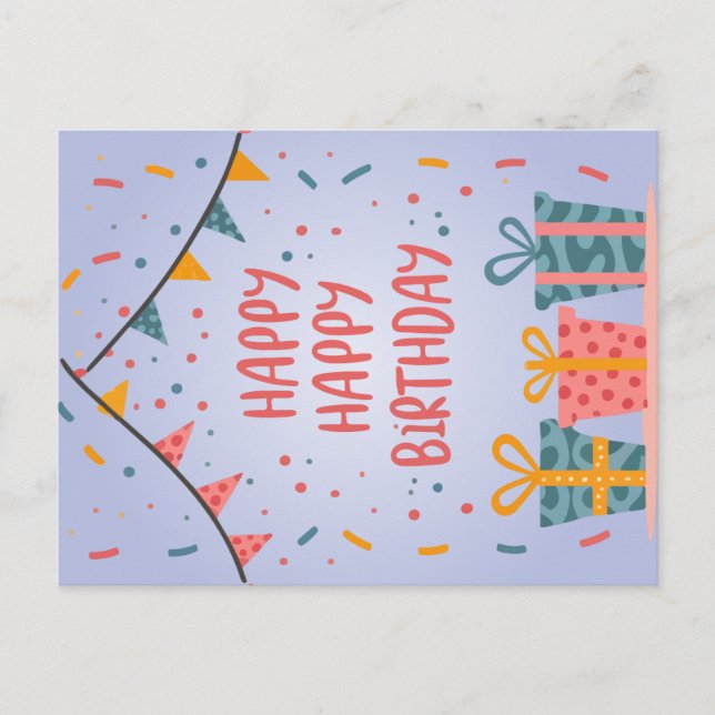 Tarjeta de cumpleaños feliz (Anverso)