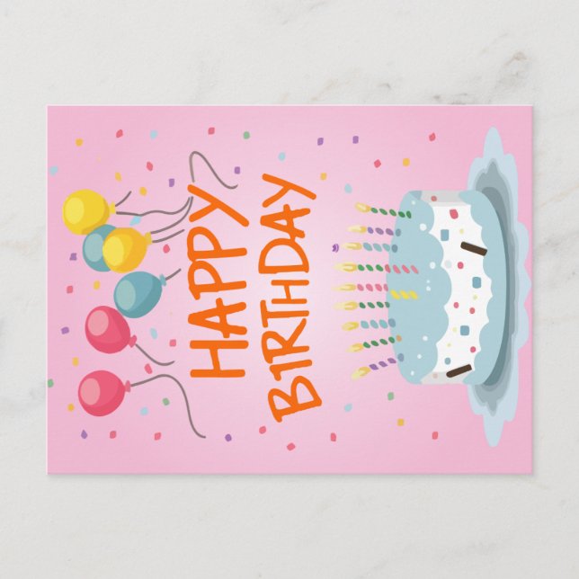 Tarjeta de cumpleaños feliz (Anverso)