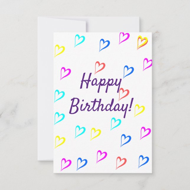 Tarjeta de cumpleaños feliz (Anverso)