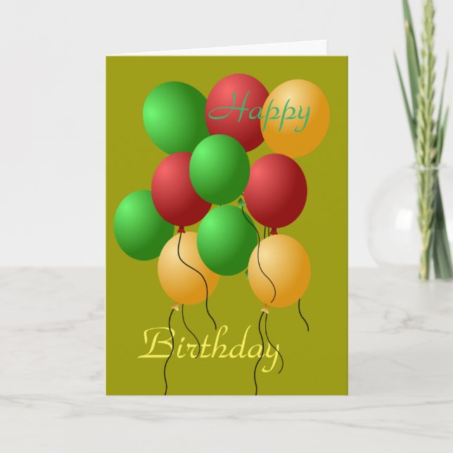 Tarjeta de cumpleaños feliz (Anverso)
