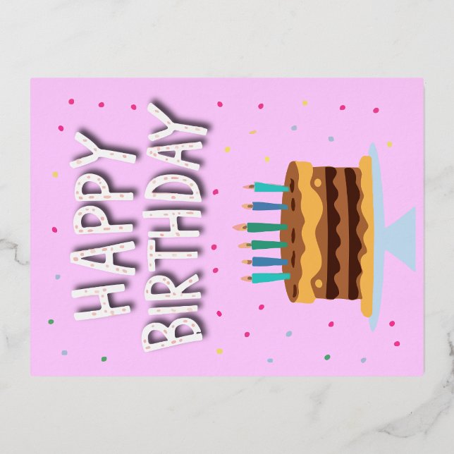 Tarjeta de cumpleaños feliz (Anverso)