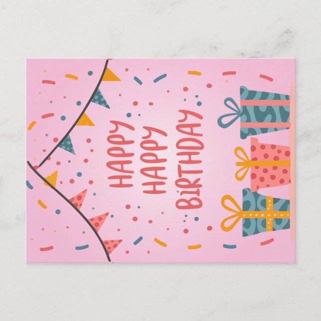 Tarjeta de cumpleaños feliz (Anverso)