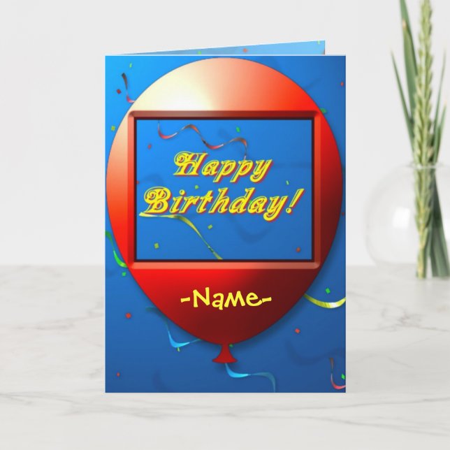 Tarjeta de cumpleaños feliz (Anverso)