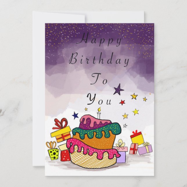 tarjeta de cumpleaños feliz (Anverso)