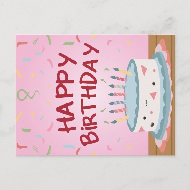 Tarjeta de cumpleaños feliz (Anverso)