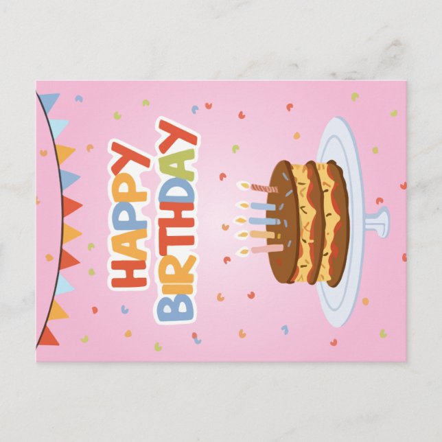 Tarjeta de cumpleaños feliz (Anverso)