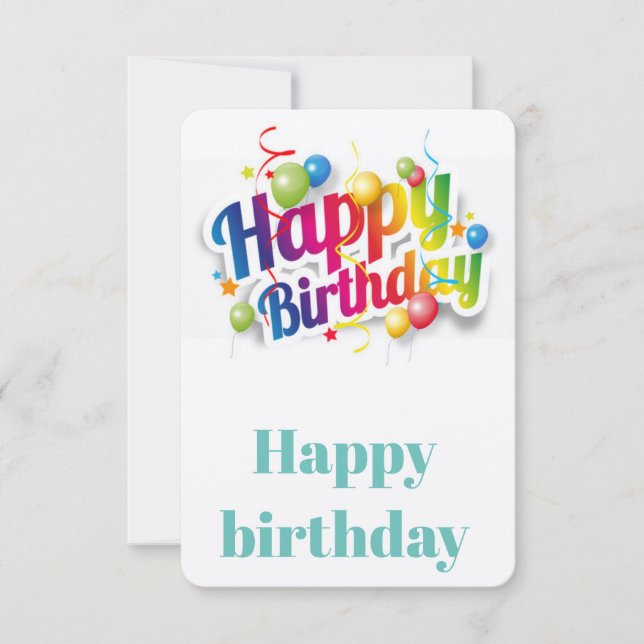 Tarjeta de cumpleaños feliz (Anverso)