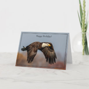 Tarjeta de cumpleaños feliz águila calva