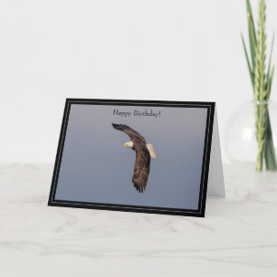 Tarjeta de cumpleaños feliz águila calva