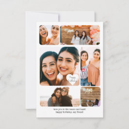 Tarjeta de cumpleaños feliz al mejor amigo de seis