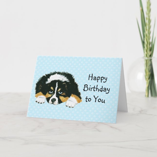 Tarjeta de cumpleaños feliz al Personalizado pasto (Anverso)