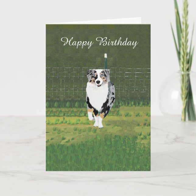 Tarjeta de cumpleaños feliz al Personalizado pasto (Anverso)