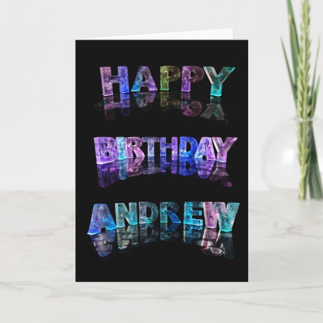 Tarjeta de cumpleaños feliz Andrew (Anverso)