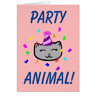 Tarjeta de cumpleaños feliz - Animal Fiesta