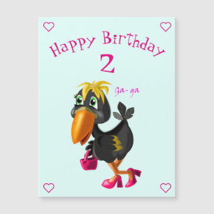Tarjeta de cumpleaños feliz - Ave divertida - Su e
