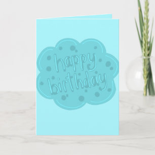 Tarjeta de cumpleaños feliz azul