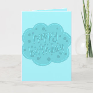 Tarjeta de cumpleaños feliz azul