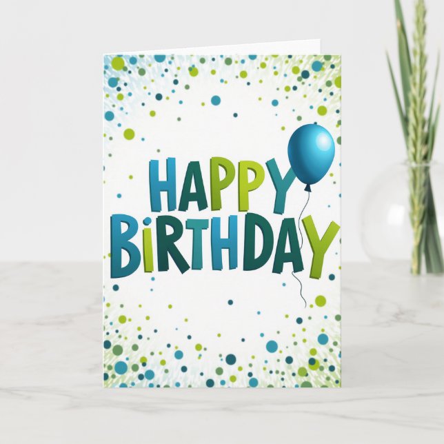 Tarjeta de cumpleaños feliz Azure (Anverso)