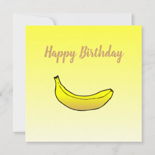 Tarjeta de cumpleaños feliz Banana