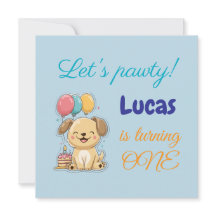 Tarjeta de cumpleaños, Feliz cachorro, Chico, Vamo
